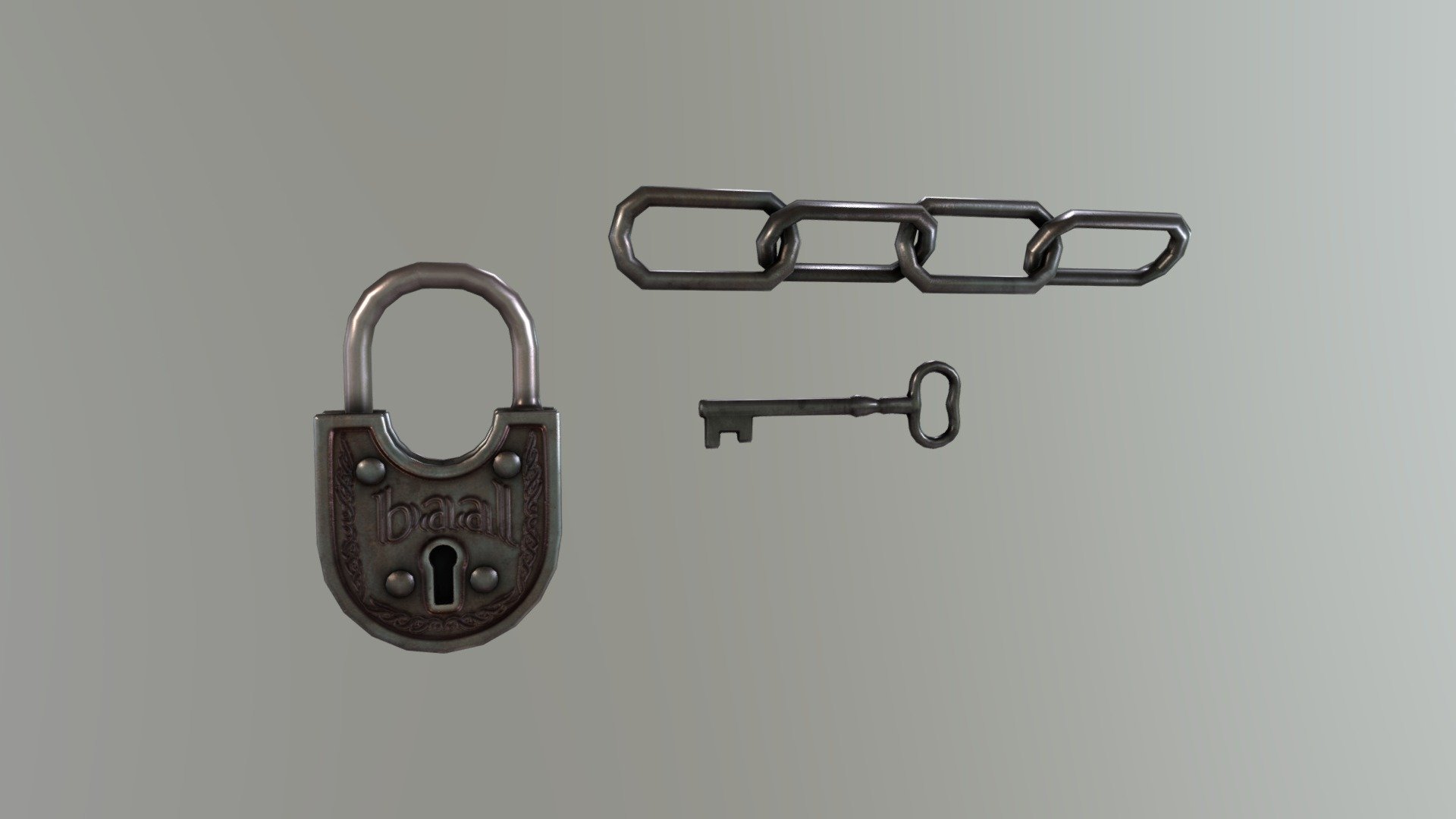 Game Art: Vintage Lock and Key