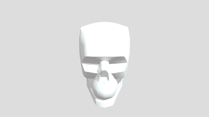 Skull Study: Boxy Skull 3D Model