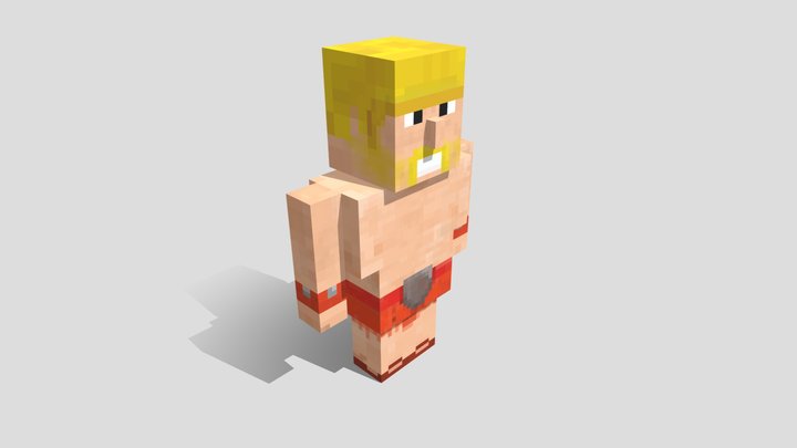 Minecraft Style Clash of Clans Barbarian