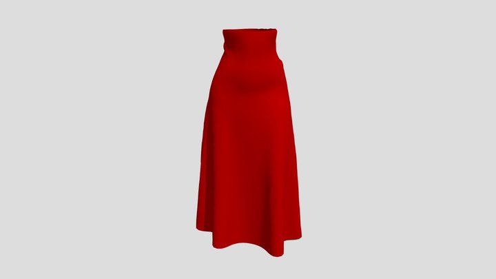Custom Maxi Skirt | Maxi Skirt 3D Model 3D Model