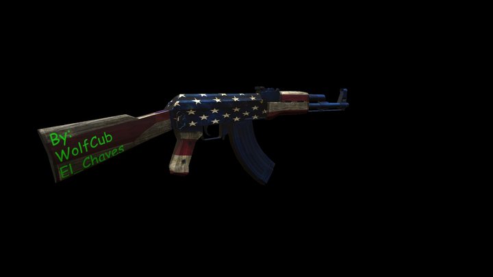 AK-47 - U.S.A. 3D Model