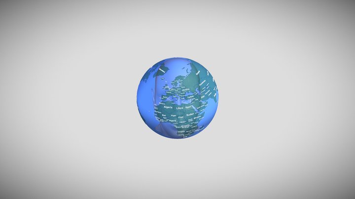 Face Earth political A 3D Model