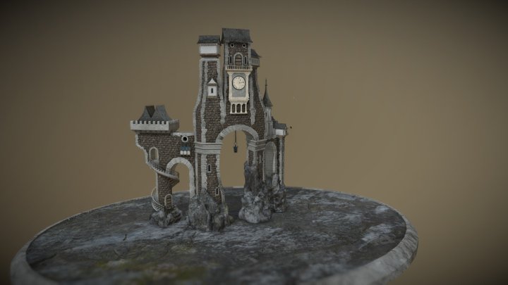 Three Towers Castle - Inorganic Modeling 3D Model