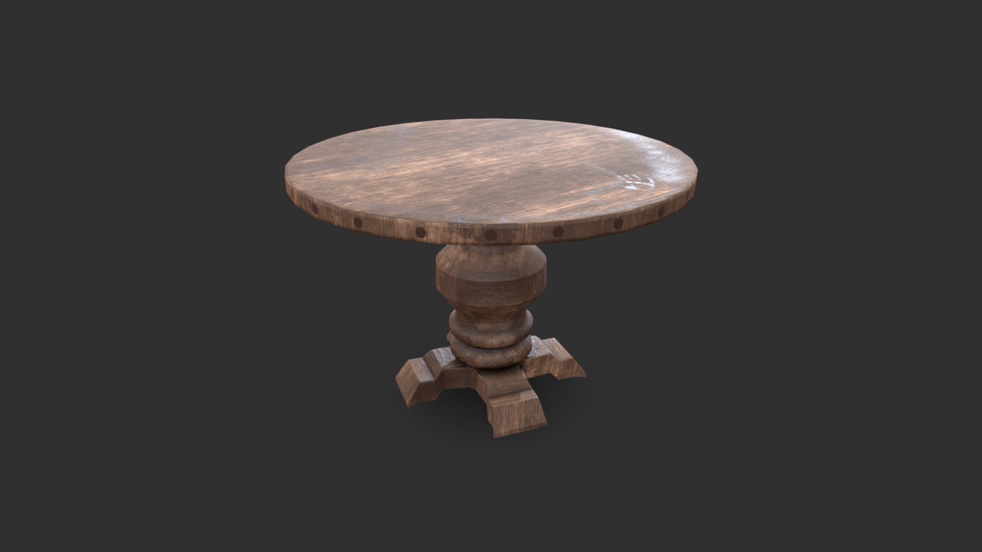 3D model Western table - This is a 3D model of the Western table. The 3D model is about a wooden table with a top.