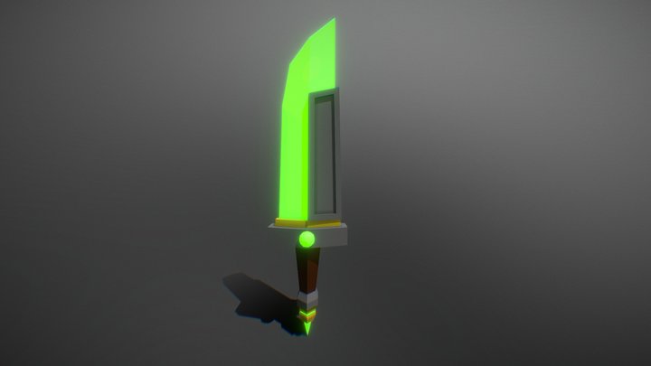 low poly dagger 3D Model