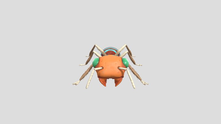 Colorful Cartoon Ant 3D Model
