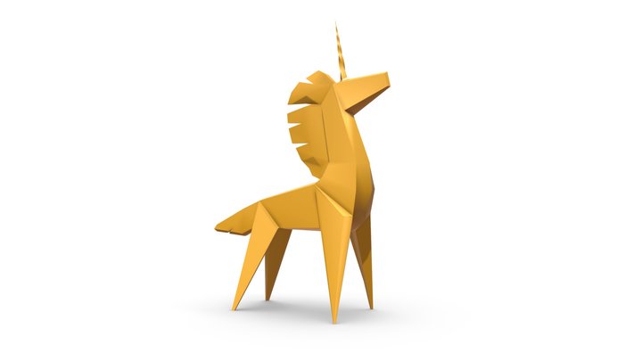 Unicorn like paper 1 3D Model