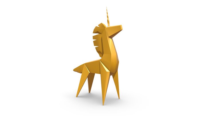 Unicorn like paper 1 3D Model