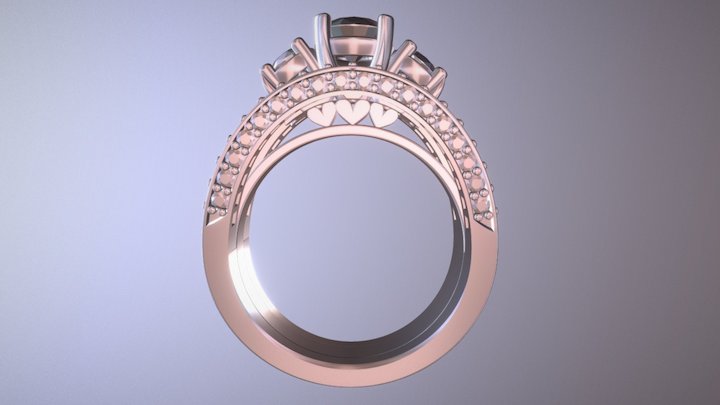 Ringmodel118 -Engagement ring 3D Model