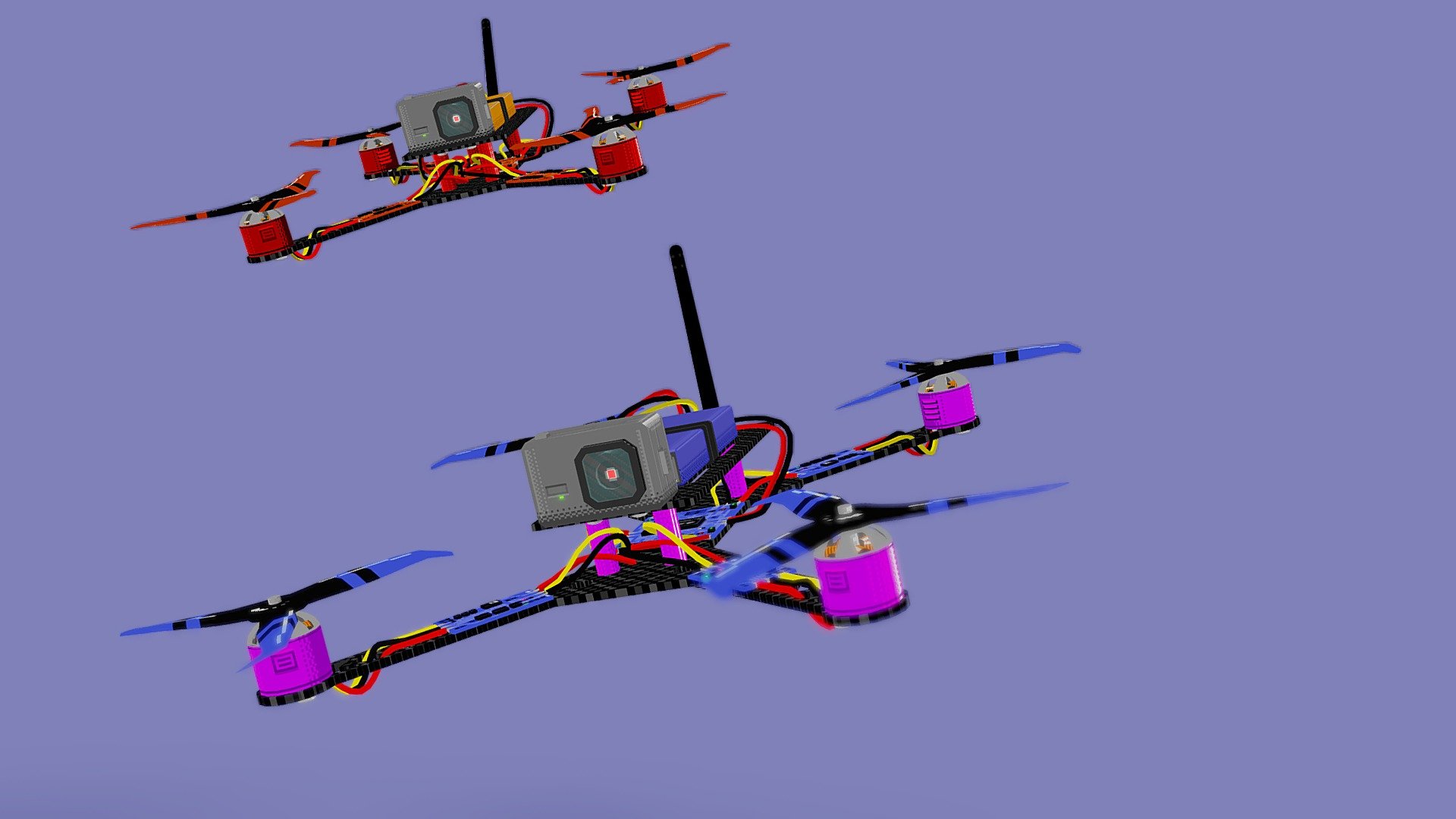 Unlit racing Drones