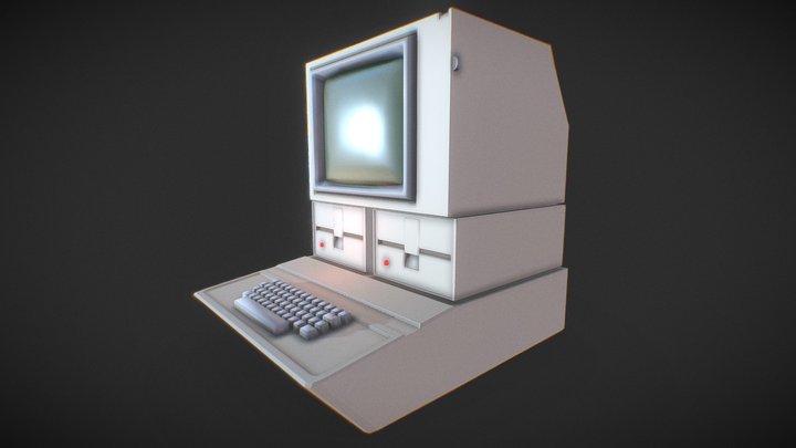 Apple II Computer 3D Model