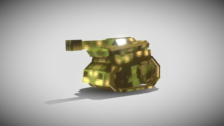 Minecraft Tank 3D Model