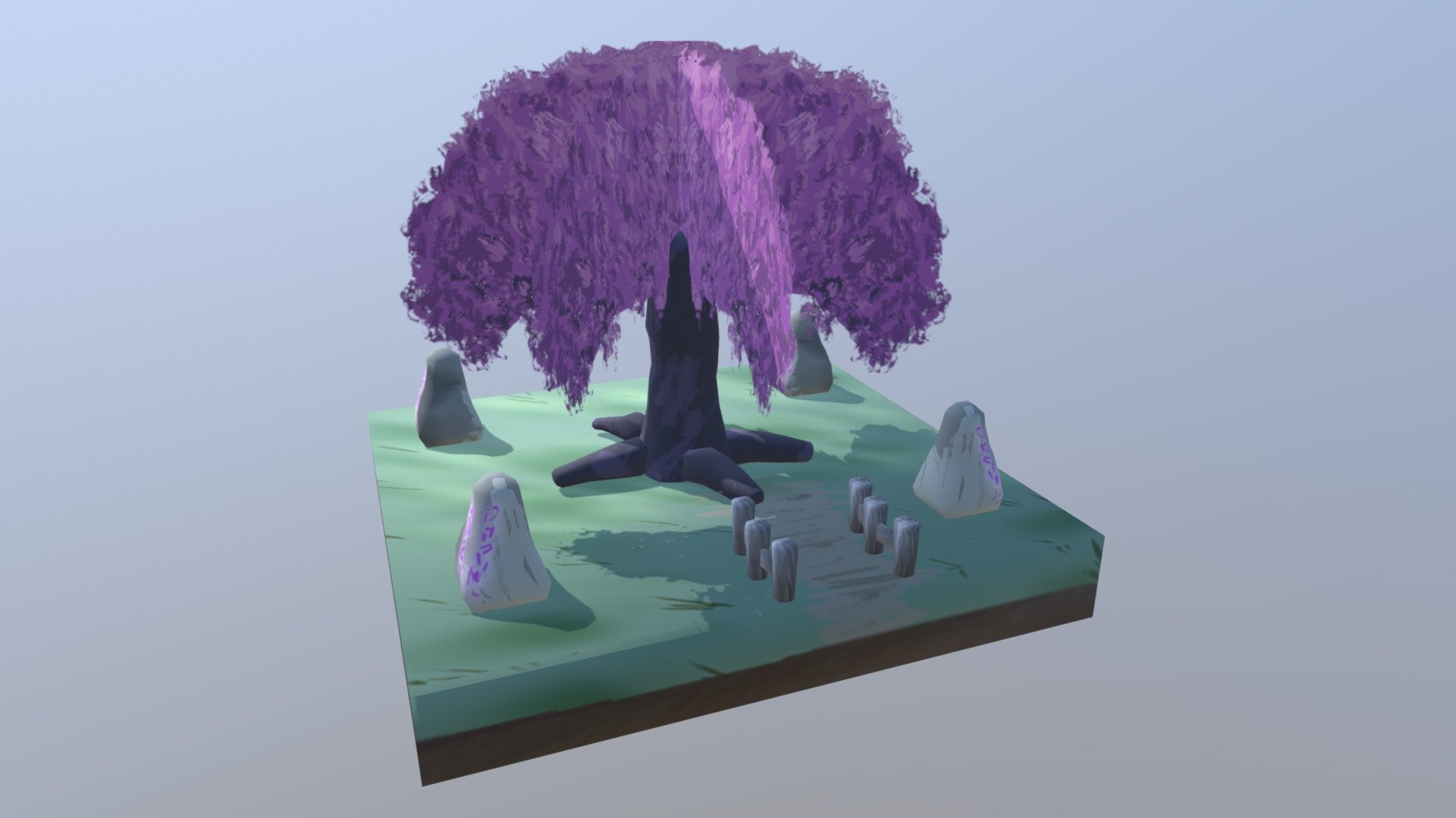 Pink tree - 3D model by marinavargas.art [8daf497] - Sketchfab