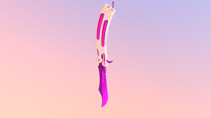 Butterfly Knife | Light Violet 3D Model