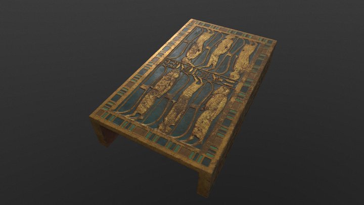 King Tuts gold footstool 3D Model