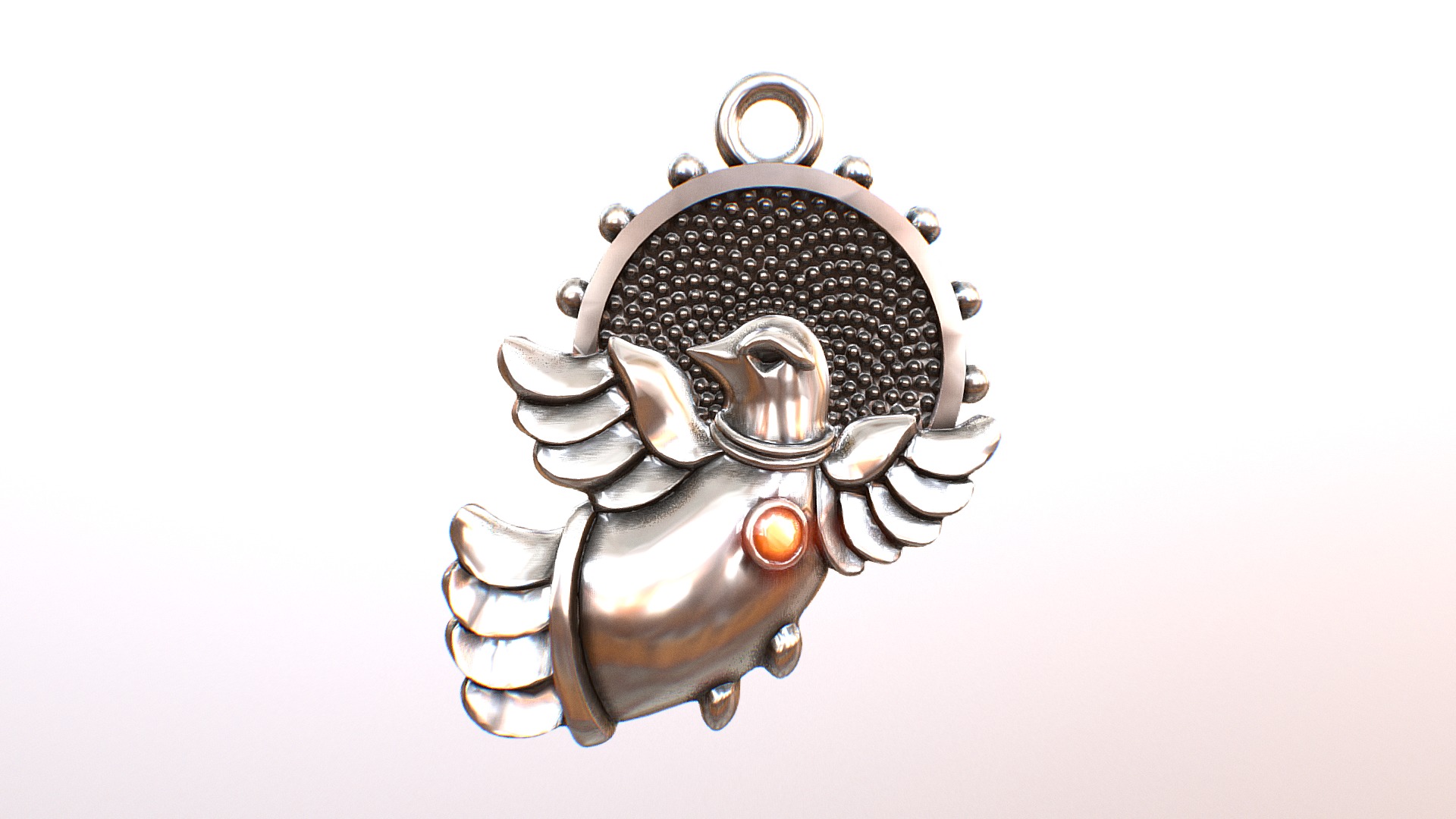 3D model pendant bird - This is a 3D model of the pendant bird. The 3D model is about a close-up of a ring.
