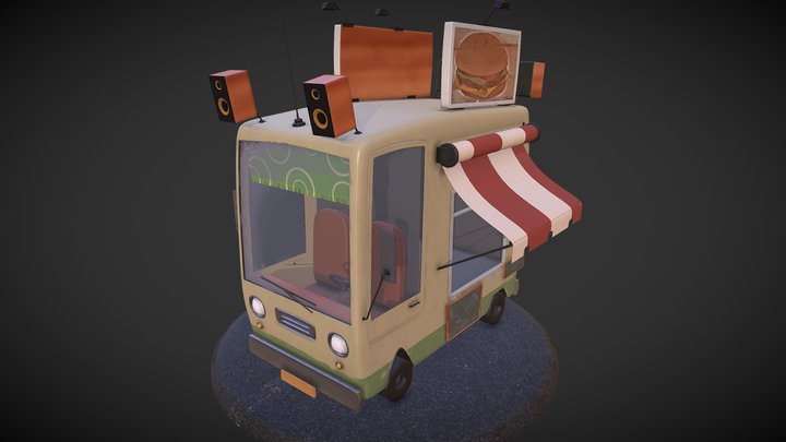 Burger Van 3D Model