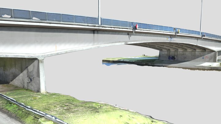 3D Bridge Model of Merendreebrug 3D Model