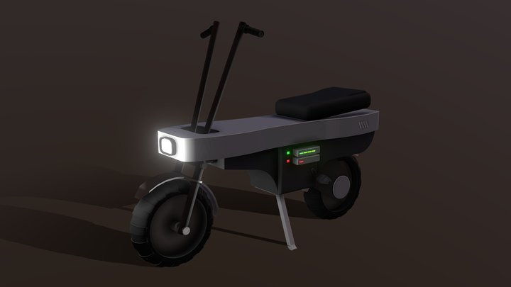 Mini Electric Bike - Stylised/Cartoon 3D Model