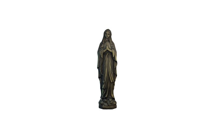 Petite statuette de Lourdes - raw photogrammetry 3D Model
