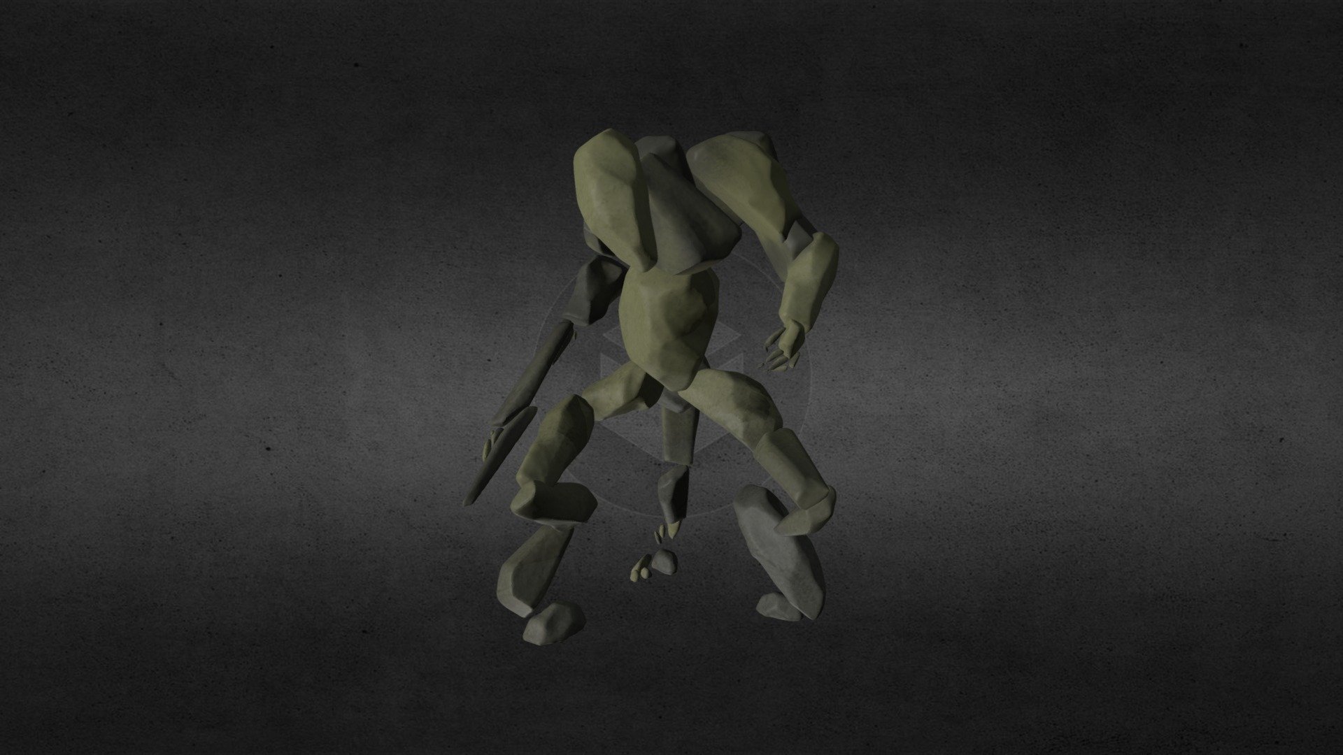 ZBrush Portfolio #2 - Elemental Golem — Sketchfab embed 3D viewer