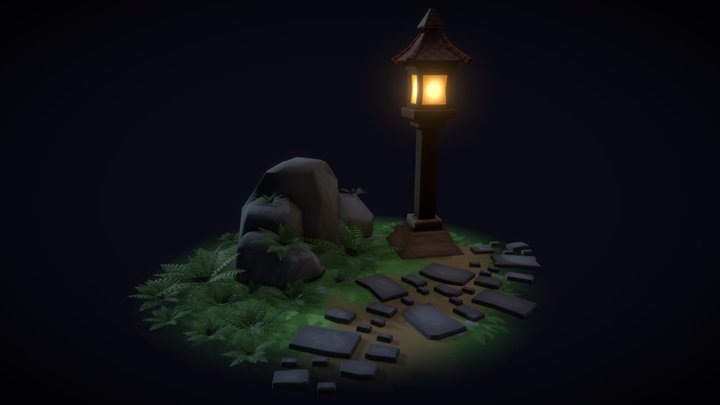 Lantern Garden 3D Model