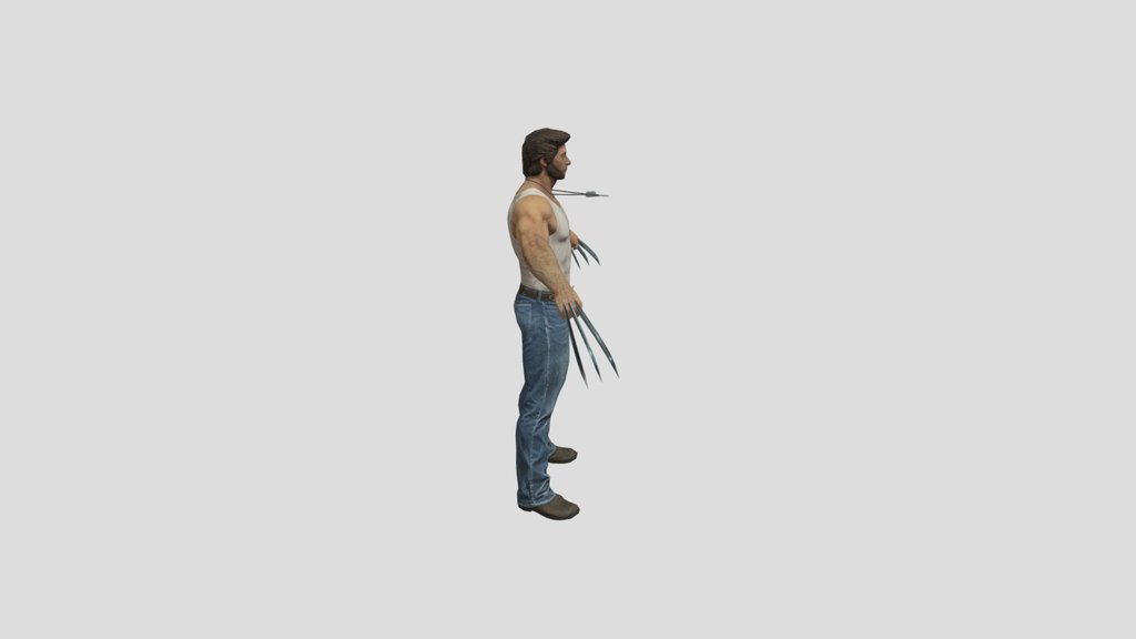 Wolverine - Normal (Rigged and Textured)