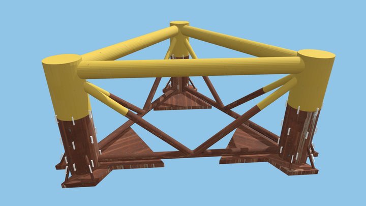 wind turbine floating base 3D Model