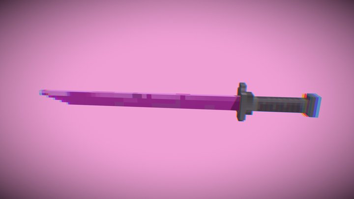 Amethyst sword 3D Model