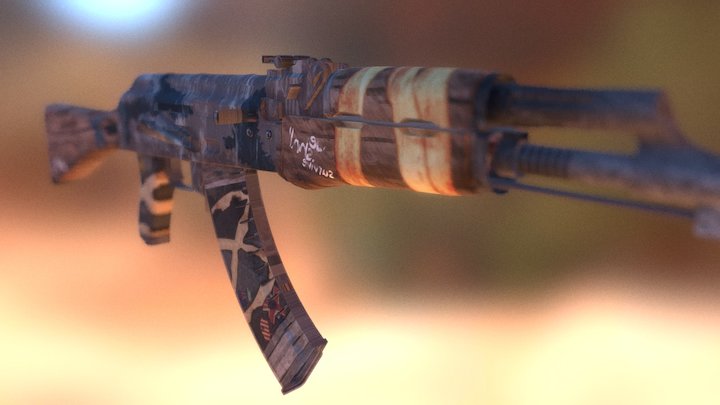 Ak-47 - Survivalist 3D Model