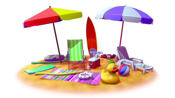 Beach Props! 3D Model