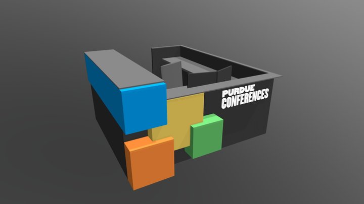 PU Conf Desk - Logo Incorp 3D Model