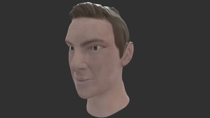 Benedict Cumberbatch Head Model 3D Model