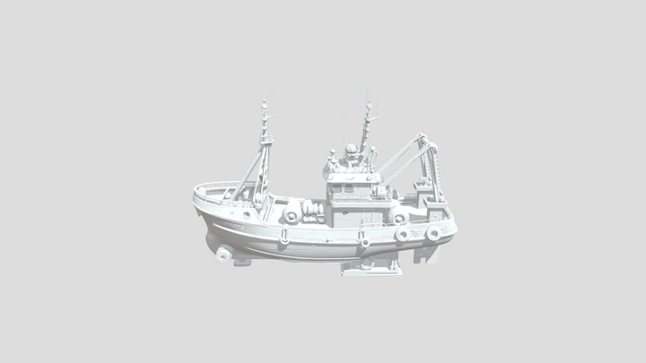 Kapal Penangkap Ikan Industri 3D Model