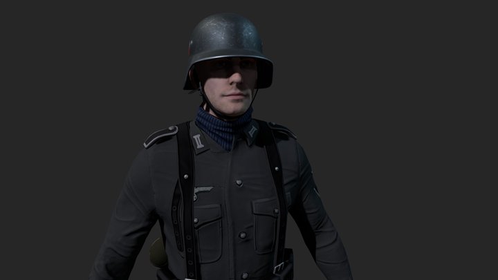 Wehrmacht Soldier 3D Model