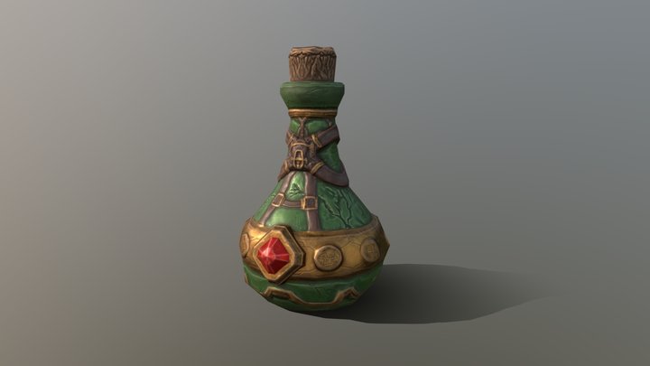 Mysterious Bottle 3D Model