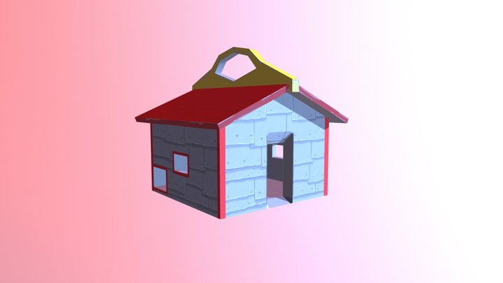 Red Building 01 3D Model