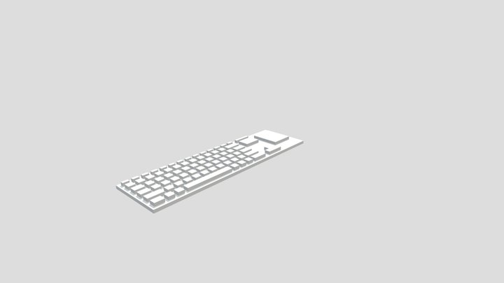 Keyboard (no texture) 3D Model