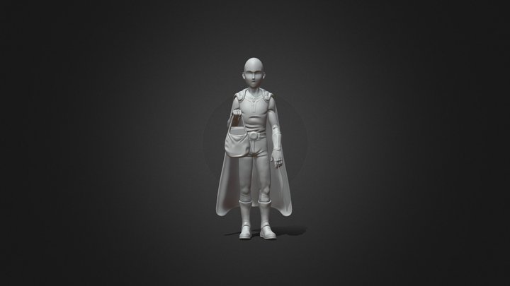 Saitama One Punch Man for 3D printing. 3D Model