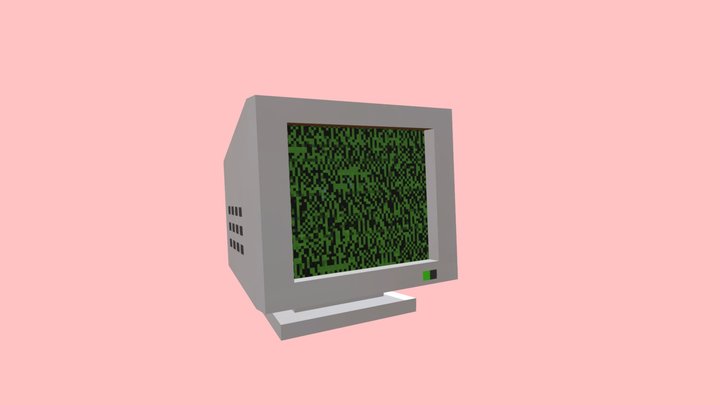 [Low Poly] 90's Monitor 3D Model