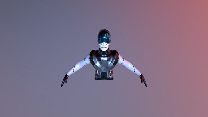 Robotic Waiter-Barman 3D Model