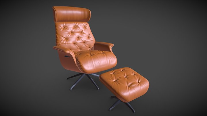 Armchair - Game Ready Model 3D Model