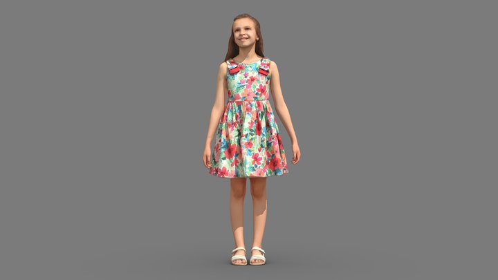 3D scanning to print in any method(Girl) 3D Model