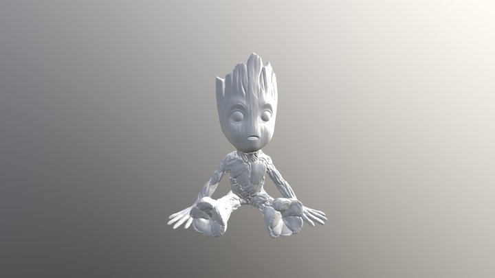 Baby Groot Planter 3D Model