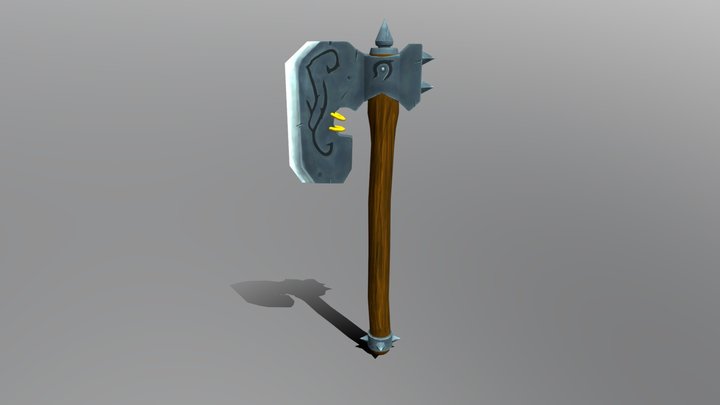HandPainted Axe Practice 3D Model