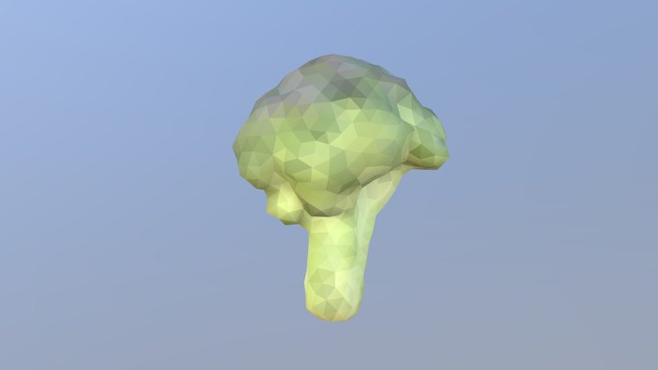Low Poly Broccoli 3D Model