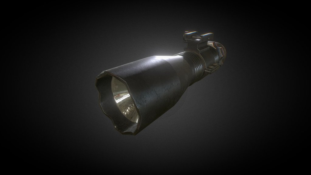 Tactical flashlight w/ rail mount
