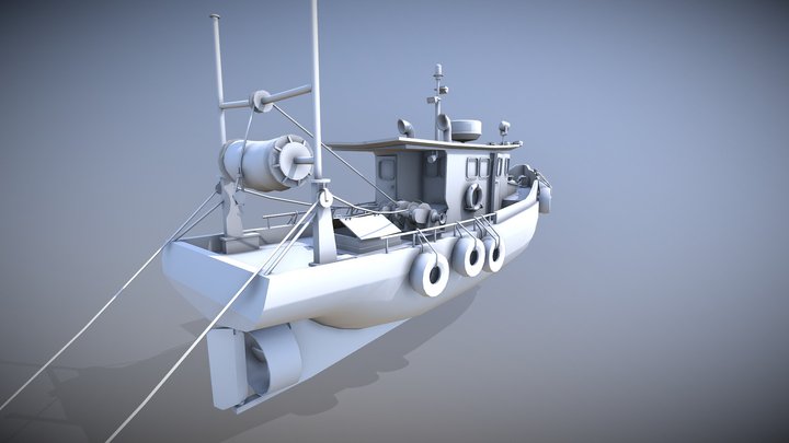 SM_fishing_trawler 3D Model