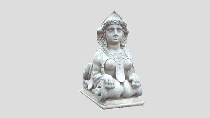 Sphinx at the Gardens of Belvedere Palace 3D Model