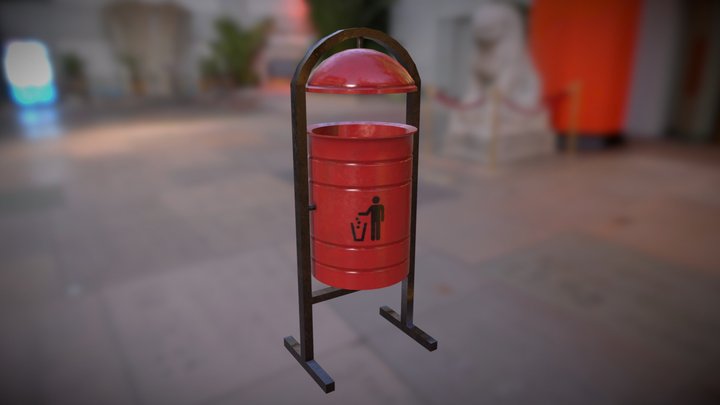 Garbage Can / Bin 3D Model
